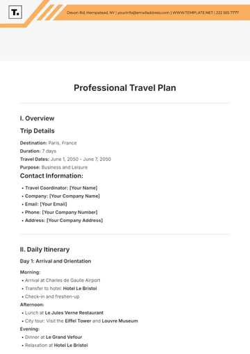 Free Professional Travel Plan Template to Edit Online Free Professional Travel Plan Template to Edit Online