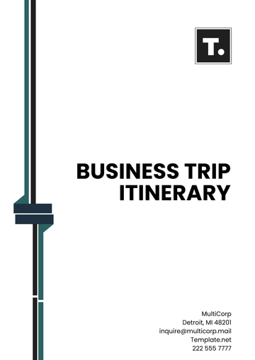 Free Business Trip Itinerary Template to Edit Online