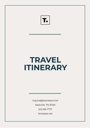 Free Travel Itinerary Template to Edit Online