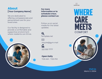 Free Nursing Home Brochure Template to Edit Online