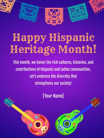 Free Hispanic Heritage Month Template to Edit Online