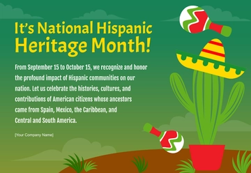 Free National Hispanic Heritage Month Template to Edit Online Free National Hispanic Heritage Month Template to Edit Online