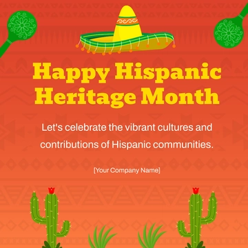 Free Happy Hispanic Heritage Month Template to Edit Online Free Happy Hispanic Heritage Month Template to Edit Online