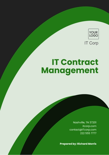 Free IT Contract Management Template to Edit Online