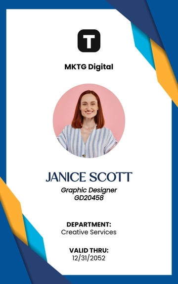 Free ID Card Design Template to Edit Online