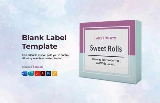 Blank Label Template