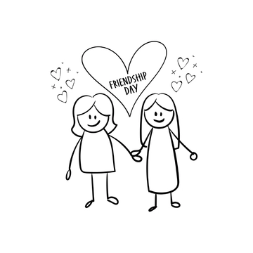 Free Hand-Drawn Friendship Day Clipart to Edit Online
