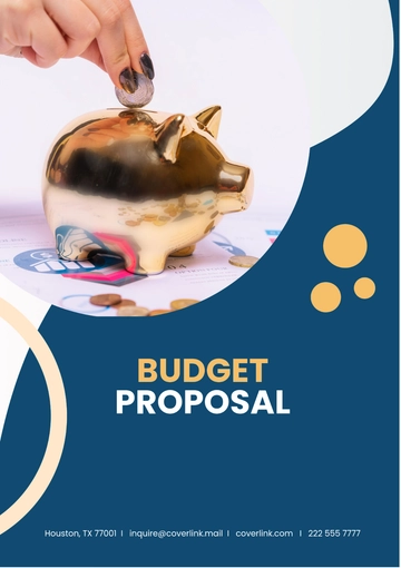 Free Sample Budget Proposal Template to Edit Online
