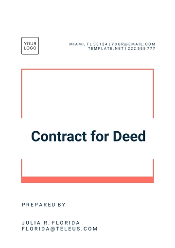 Free Contract for Deed Template to Edit Online