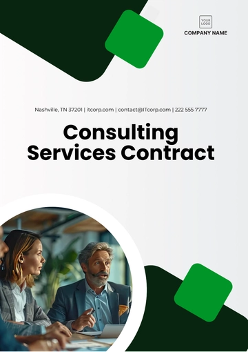 Free Consulting Services Contract Template to Edit Online