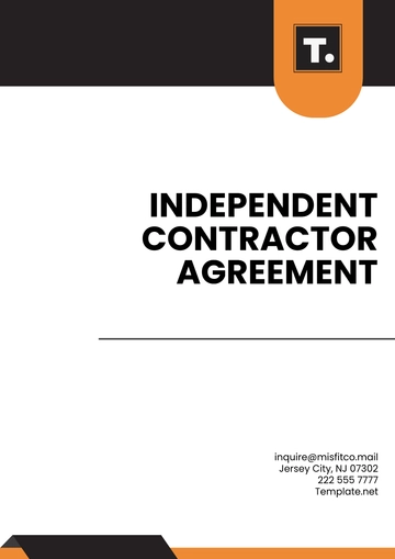 Free Independent Contractor Agreement Template to Edit Online