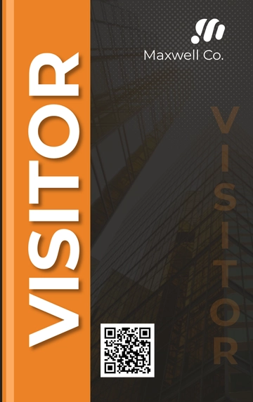 Free Visitor ID Card Template to Edit Online