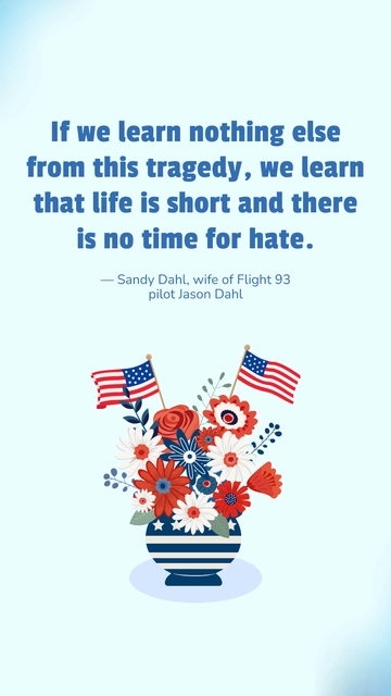 Free Patriots Day Remembrance Quote Template to Edit Online