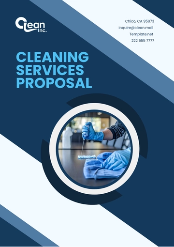Free Cleaning Services Proposal Template to Edit Online