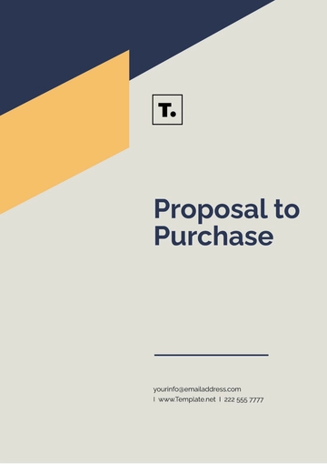 Free Proposal to Purchase Template to Edit Online