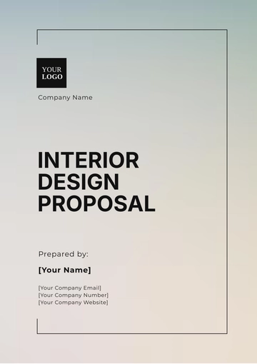 Free Interior Design Proposal Template to Edit Online
