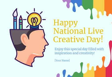 Free Happy National Live Creative Day Template to Edit Online