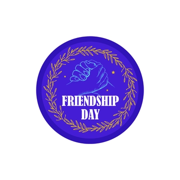 Free Friendship Day Emblem Clipart to Edit Online