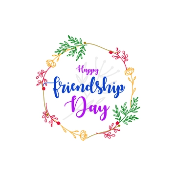 Free Friendship Day Wreath Clipart to Edit Online