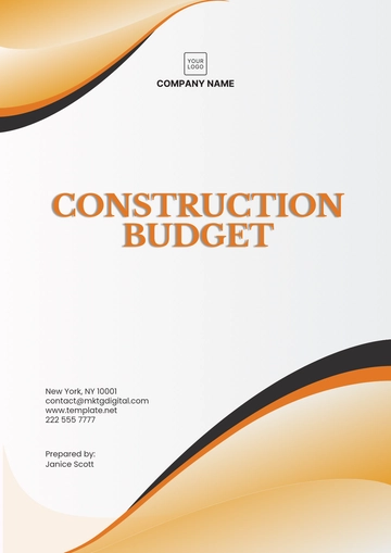 Free Construction Budget Template to Edit Online | Template.net