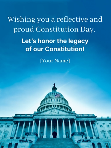 Free Happy Constitution Day Template to Edit Online