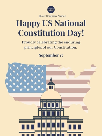 Free US National Constitution Day Template to Edit Online