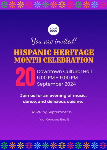 Free Hispanic Heritage Month Invitation Template to Edit Online Free Hispanic Heritage Month Invitation Template to Edit Online