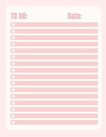 Free Pink To-Do-List Template to Edit Online