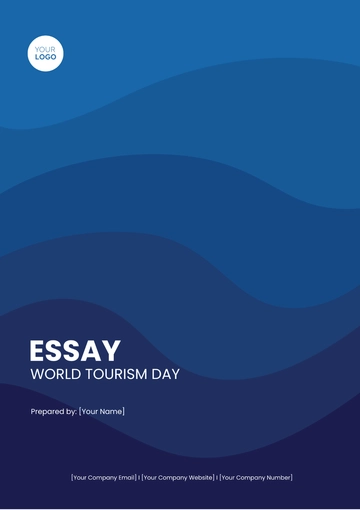 Free World Tourism Day Essay Template to Edit Online Free World Tourism Day Essay Template to Edit Online