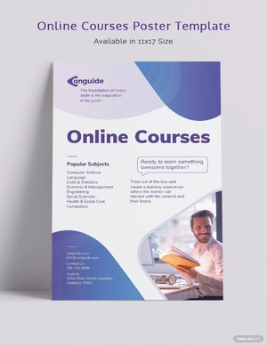 Online Courses Poster Template