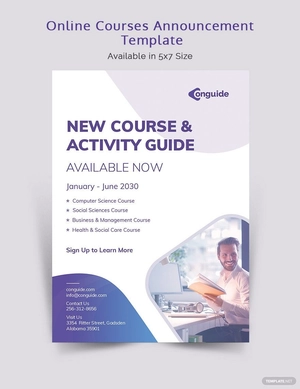 Online Courses Announcement Template Online Courses Announcement Template