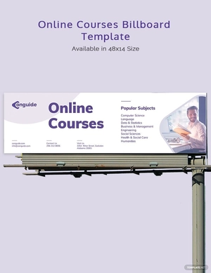 Online Courses Billboard Template