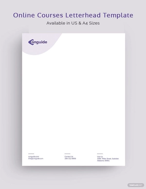 Online Courses Letterhead Template Online Courses Letterhead Template