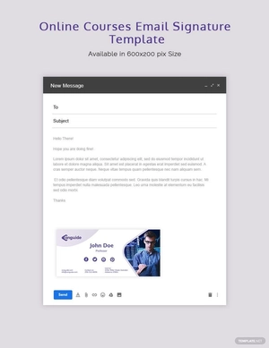 Online Courses Email Signature Template