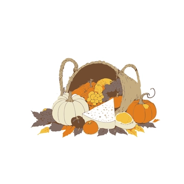 Free Thanksgiving Cornucopia Fruits Clipart to Edit Online