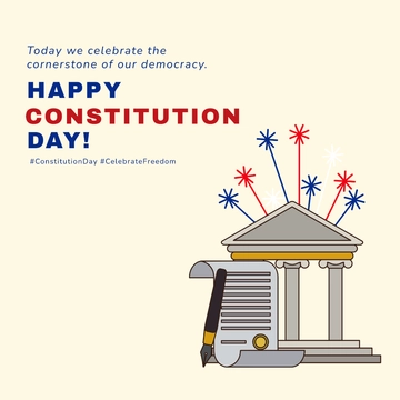 Free Constitution Day Instragram Post Template to Edit Online