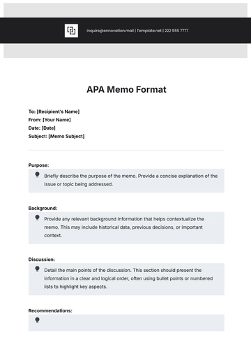 Free APA Memo Format Template to Edit Online