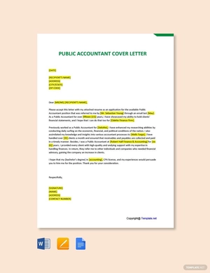 Public Accountant Cover Letter