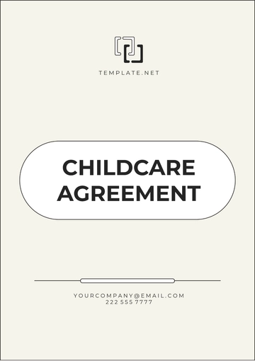 Free Childcare Agreement Template to Edit Online