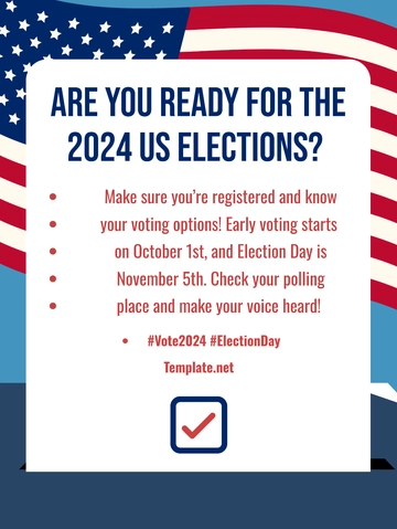 Free US Elections Social Media Post Template to Edit Online