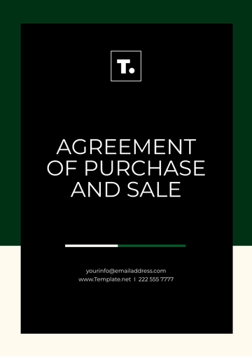 Free Agreement of Purchase and Sale Template to Edit Online
