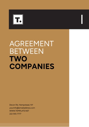 Free Agreement Template Between Two Companies to Edit Online