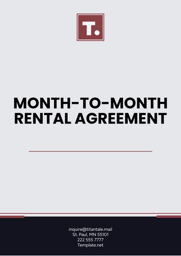 Free Month-to-Month Rental Agreement Template to Edit Online