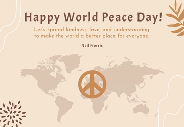 Free World Peace Day Template to Edit Online