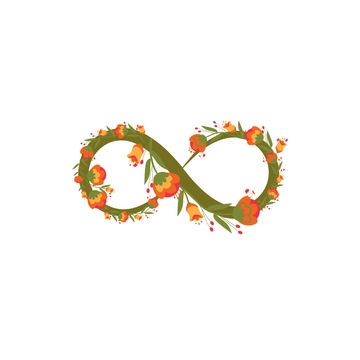 Free Floral Infinity Clipart to Edit Online