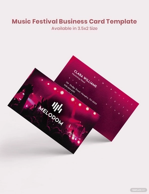 Music Festival Business Card Template