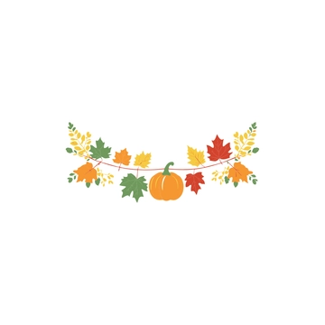 Free Thanksgiving Garland Clipart to Edit Online
