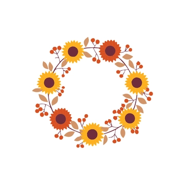 Free Thanksgiving Wreath Clipart to Edit Online