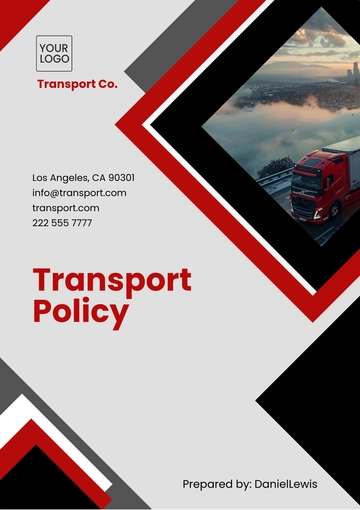 Free Transport Policy Template to Edit Online