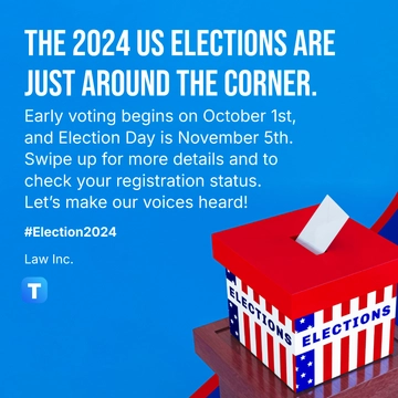 Free US Elections Instagram Post Template to Edit Online